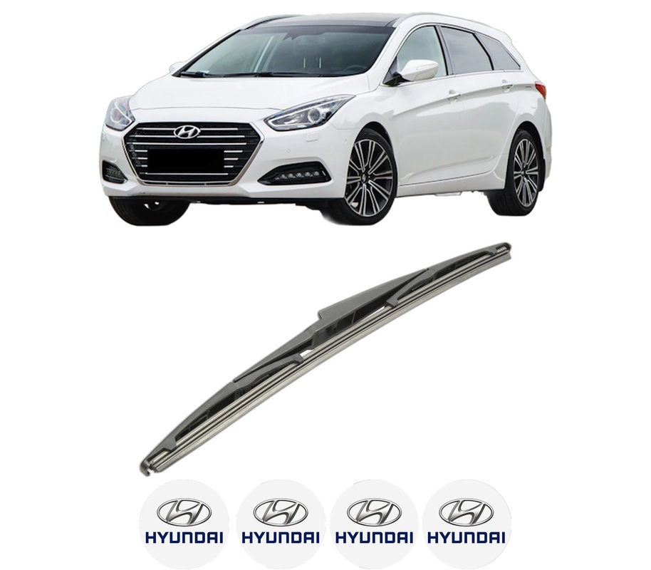 Stergator lamela spate HYUNDAI i40 I Kombi Van (VF) din 2015 - 2019, pentru luneta auto, Bosch Twin, din cauciuc siliconat rezistent, 4 Stickere Auto HYUNDAI