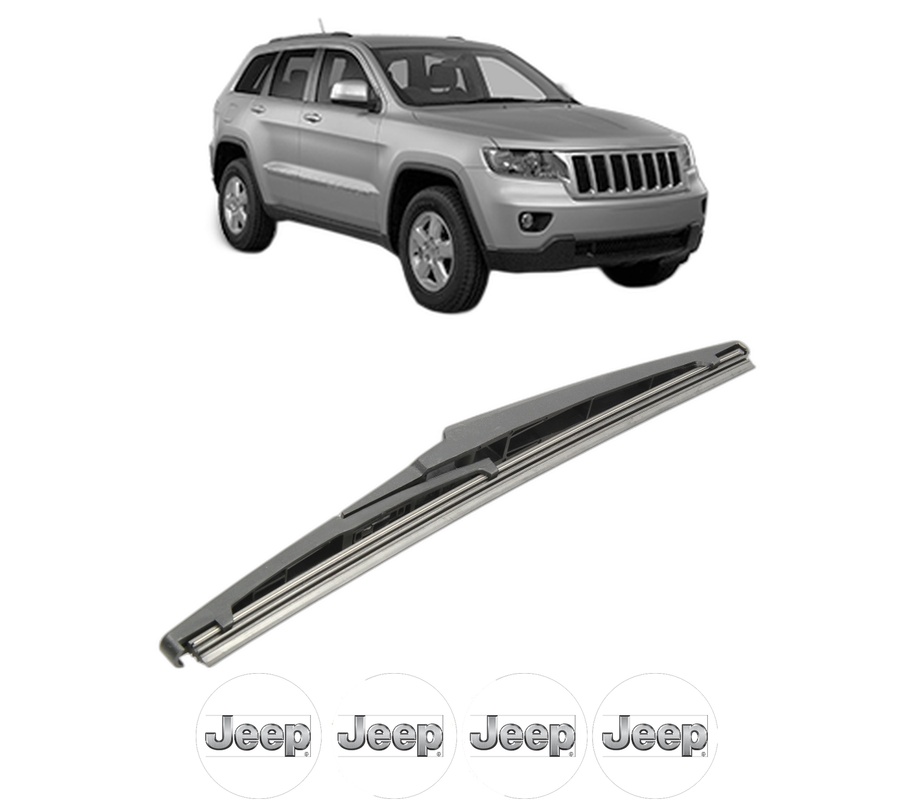 Stergator lamela spate JEEP GRAND CHEROKEE IV (WK, WK2) din 2010, pentru luneta auto, Bosch Twin, din cauciuc siliconat rezistent, 4 Stickere Auto JEEP