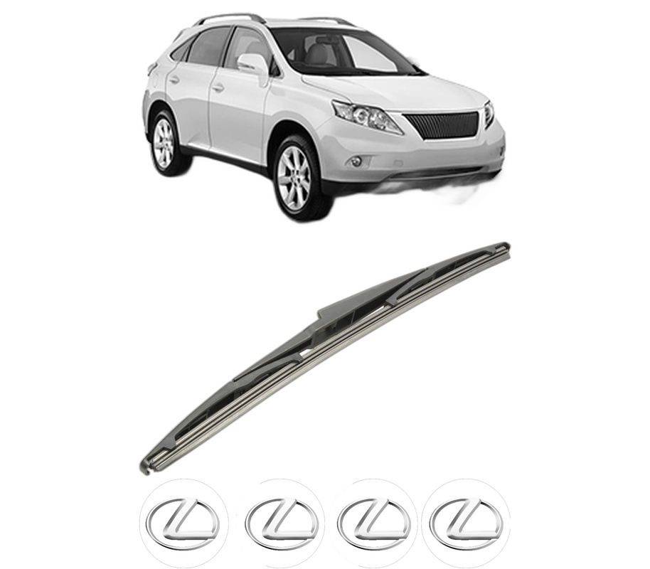 Stergator lamela spate LEXUS RX (_L1_) din 2008 - 2015, pentru luneta auto, Bosch Twin, din cauciuc siliconat rezistent, 4 Stickere Auto LEXUS