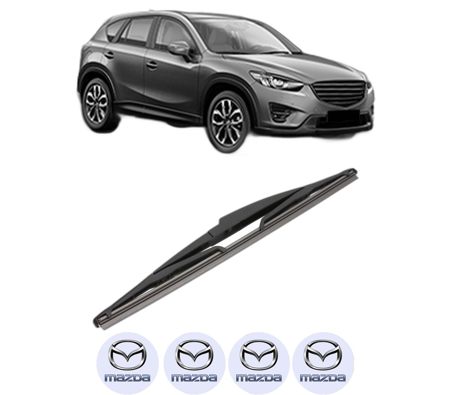 Stergator lamela spate MAZDA CX-5 (KE, GH) din 2011 - 2017, pentru luneta auto, Valeo Silencio, din cauciuc siliconat rezistent, 4 Stickere Auto MAZDA