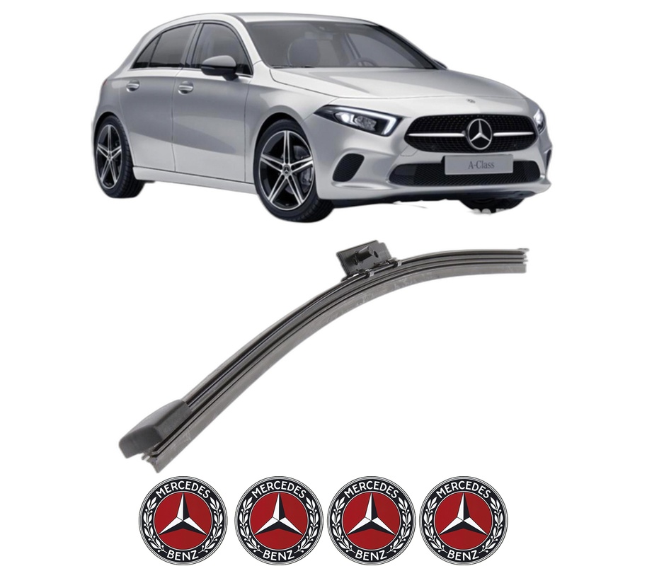Stergator lamela spate MERCEDES-BENZ A-CLASS (W177) din 2018 - 2019, pentru luneta auto, Bosch Aerotwin, din cauciuc siliconat rezistent, 4 Stickere Auto MERCEDES-BENZ