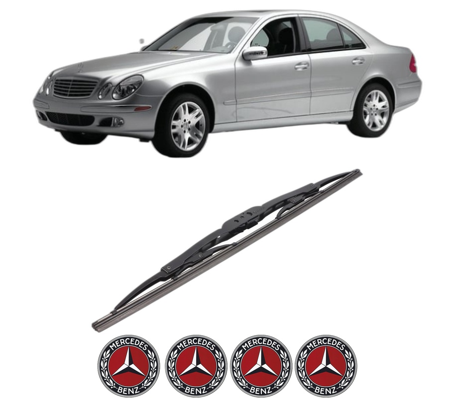 Stergator lamela spate MERCEDES-BENZ E-CLASS Platform/Chassis (VF211) din 2003 - 2009, pentru luneta auto, Bosch Twin, din cauciuc siliconat rezistent, 4 Stickere Auto MERCEDES-BENZ