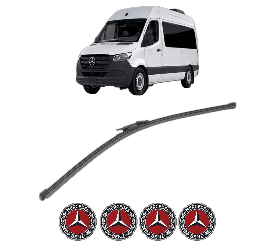 Stergator lamela spate MERCEDES-BENZ SPRINTER 3-t Tourer Bus (B907) din 2018 - 2021, pentru luneta auto, Valeo Silencio Xtrm, din cauciuc siliconat rezistent, 4 Stickere Auto MERCEDES-BENZ