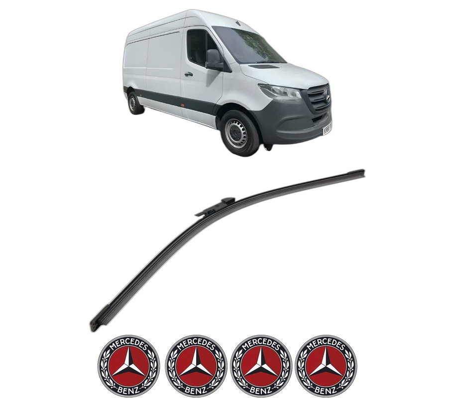 Stergator lamela spate MERCEDES-BENZ SPRINTER 3-t Van (B910) din 2018 - 2025, pentru luneta auto, Bosch Aerotwin, din cauciuc siliconat rezistent, 4 Stickere Auto MERCEDES-BENZ