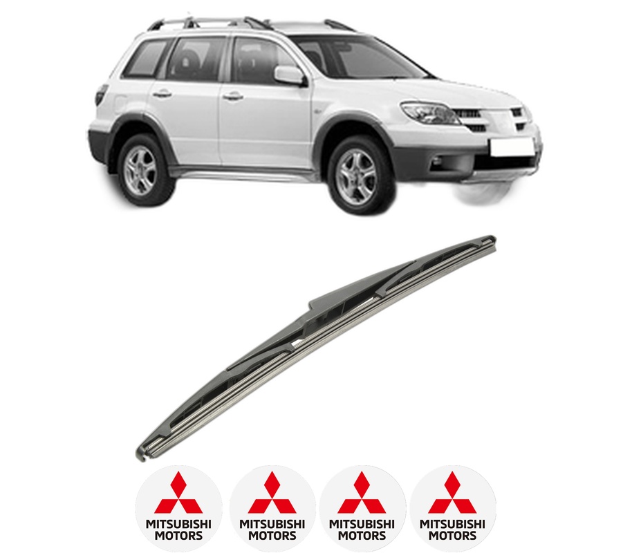 Stergator lamela spate MITSUBISHI OUTLANDER I (CU_W) din 2002 - 2007, pentru luneta auto, Bosch Twin, din cauciuc siliconat rezistent, 4 Stickere Auto MITSUBISHI