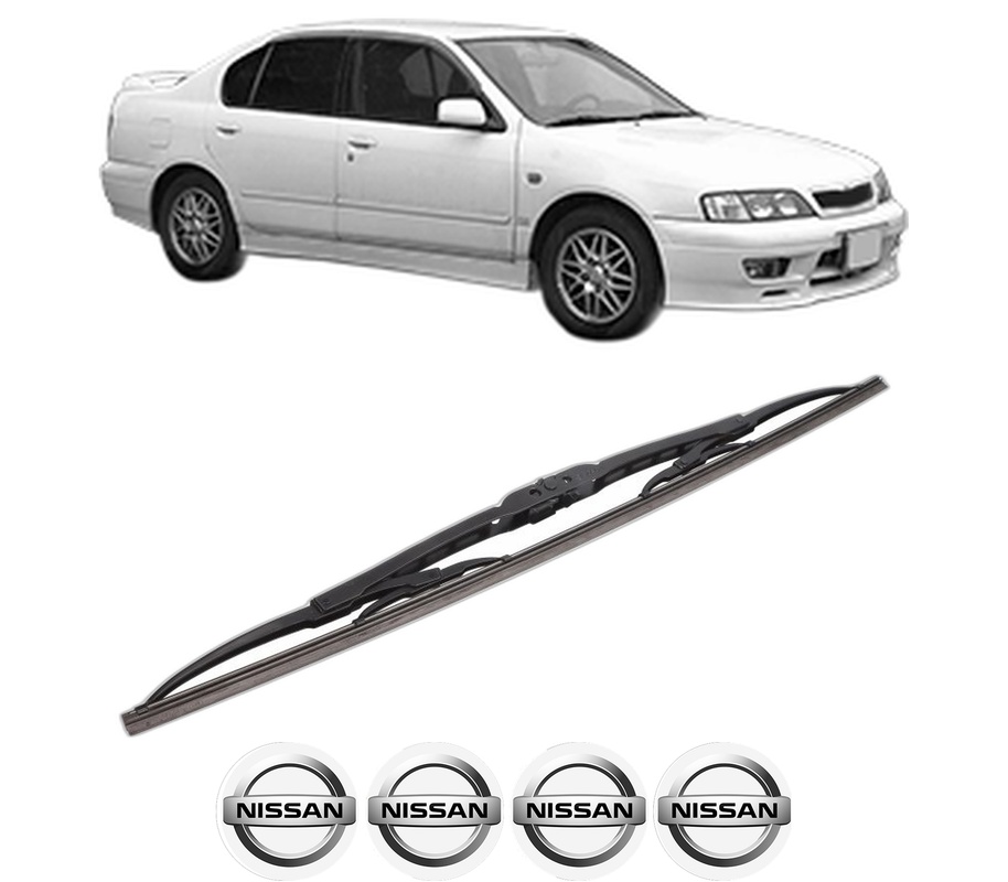 Stergator lamela spate NISSAN PRIMERA Hatchback (P11) din 1996 - 2002, pentru luneta auto, Bosch Twin, din cauciuc siliconat rezistent, 4 Stickere Auto NISSAN