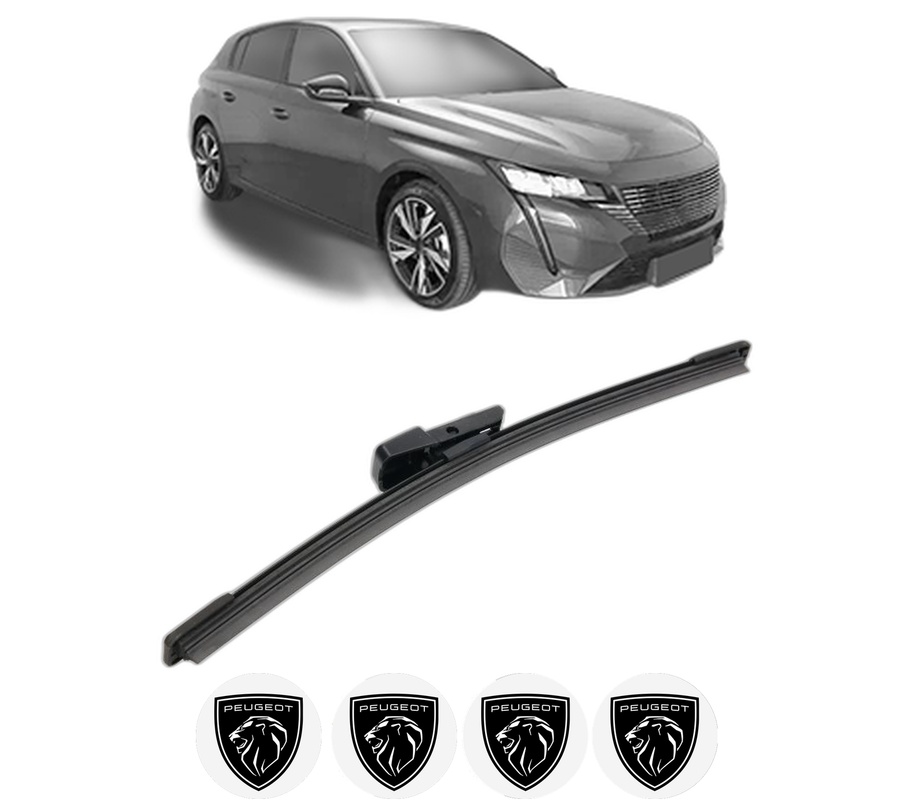 Stergator lamela spate PEUGEOT 308 III (FB_, FH_, FP_, F3_, FM_) din 2021, pentru luneta auto, Bosch Aerotwin, din cauciuc siliconat rezistent, 4 Stickere Auto PEUGEOT