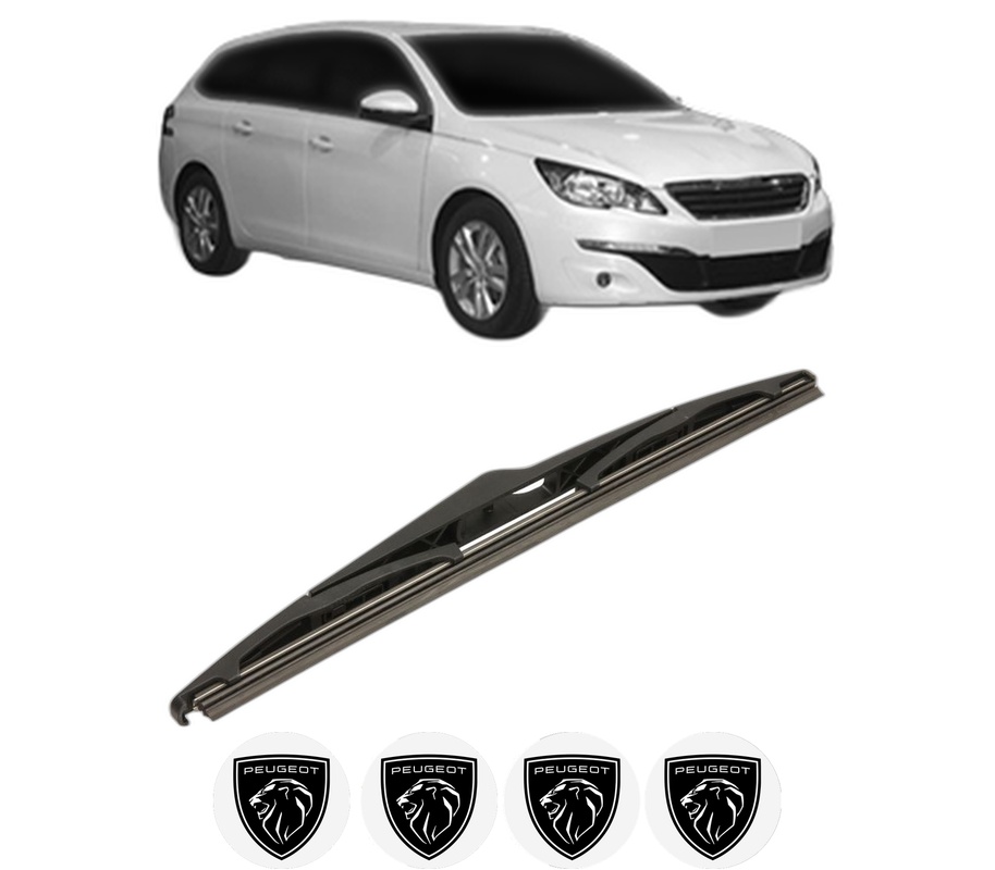 Stergator lamela spate PEUGEOT 308 SW II Estate Van (LC_) din 2014 - 2021, pentru luneta auto, Bosch Twin, din cauciuc siliconat rezistent, 4 Stickere Auto PEUGEOT