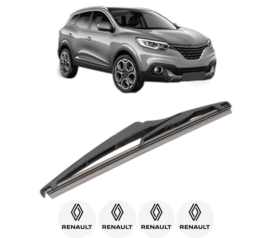 Stergator lamela spate RENAULT KADJAR (HA_, HL_) din 2015, pentru luneta auto, Valeo Silencio, din cauciuc siliconat rezistent, 4 Stickere Auto RENAULT