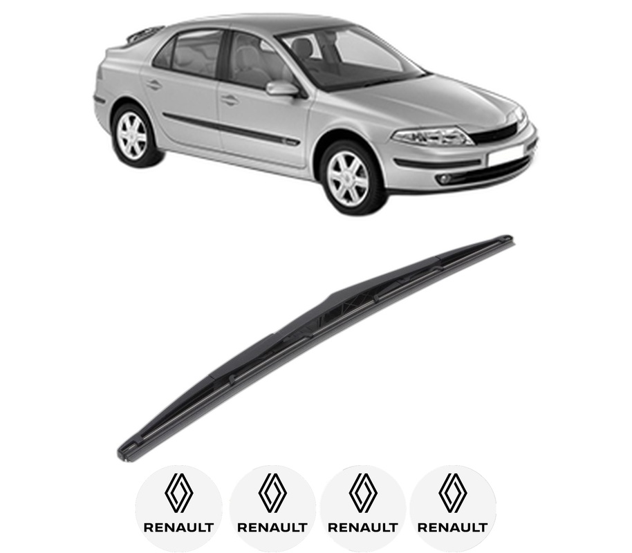 Stergator lamela spate RENAULT LAGUNA II (BG0/1_) din 2001 - 2007, pentru luneta auto, Bosch Twin, din cauciuc siliconat rezistent, 4 Stickere Auto RENAULT