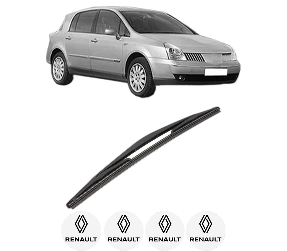 Stergator lamela spate RENAULT VEL SATIS (BJ0_) din 2002 - 2009, pentru luneta auto, Valeo Silencio, din cauciuc siliconat rezistent, 4 Stickere Auto RENAULT