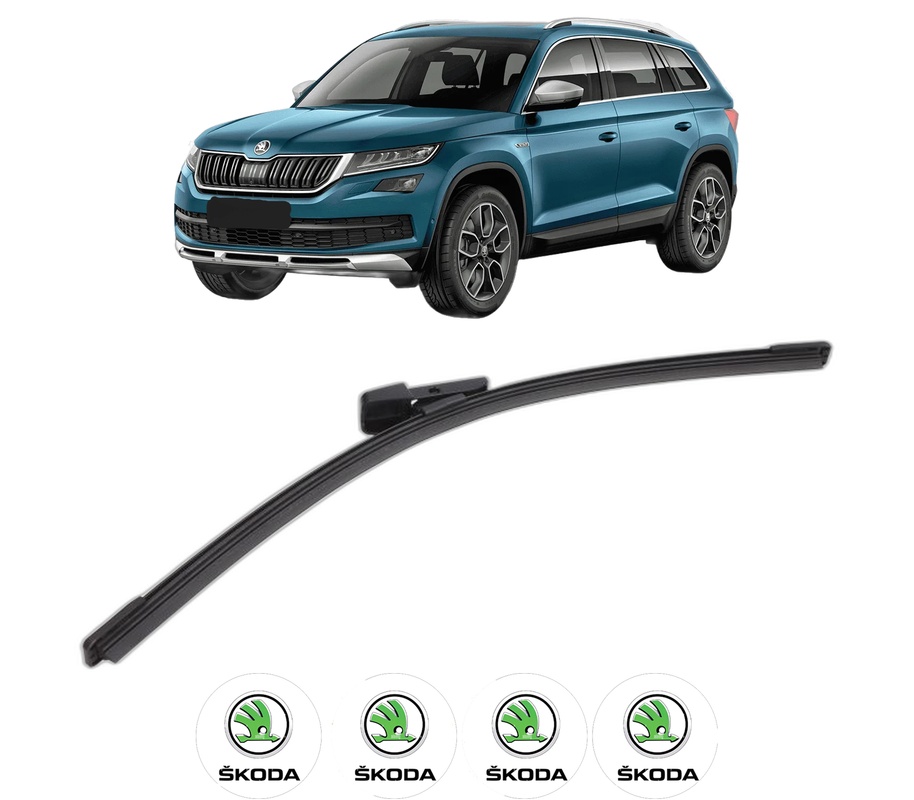 Stergator lamela spate SKODA KODIAQ I (NS6, NS7, NV7) din 2016, pentru luneta auto, Bosch Aerotwin, din cauciuc siliconat rezistent, 4 Stickere Auto SKODA