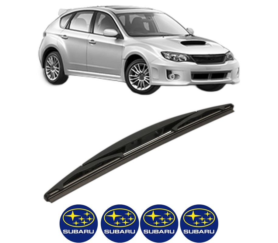 Stergator lamela spate SUBARU IMPREZA Hatchback (GP_) din 2011 - 2016, pentru luneta auto, Bosch Twin, din cauciuc siliconat rezistent, 4 Stickere Auto SUBARU