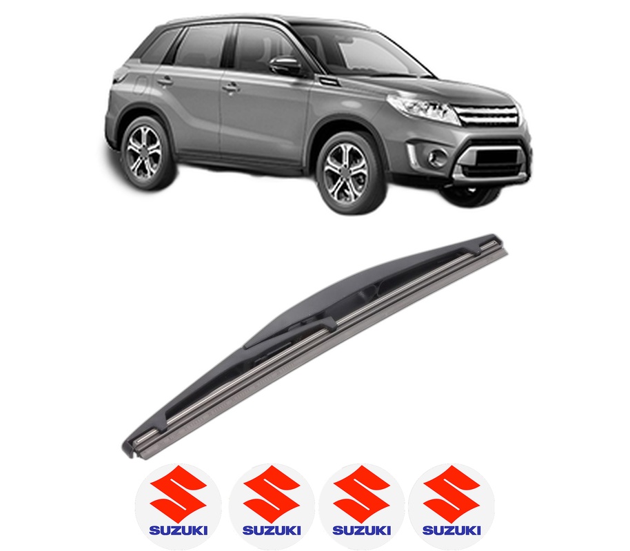 Stergator lamela spate SUZUKI VITARA (LY) din 2015, pentru luneta auto, Bosch Twin, din cauciuc siliconat rezistent, 4 Stickere Auto SUZUKI