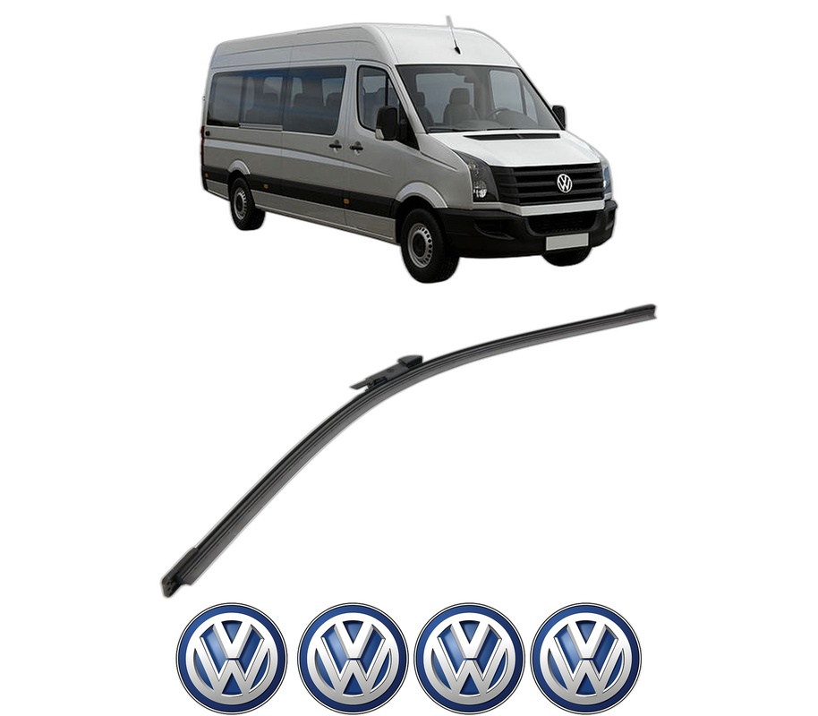 Stergator lamela spate Volkswagen CRAFTER 30-35 Bus (2E_) din 2006 - 2016, pentru luneta auto, Bosch Aerotwin, din cauciuc siliconat rezistent, 4 Stickere Auto VW