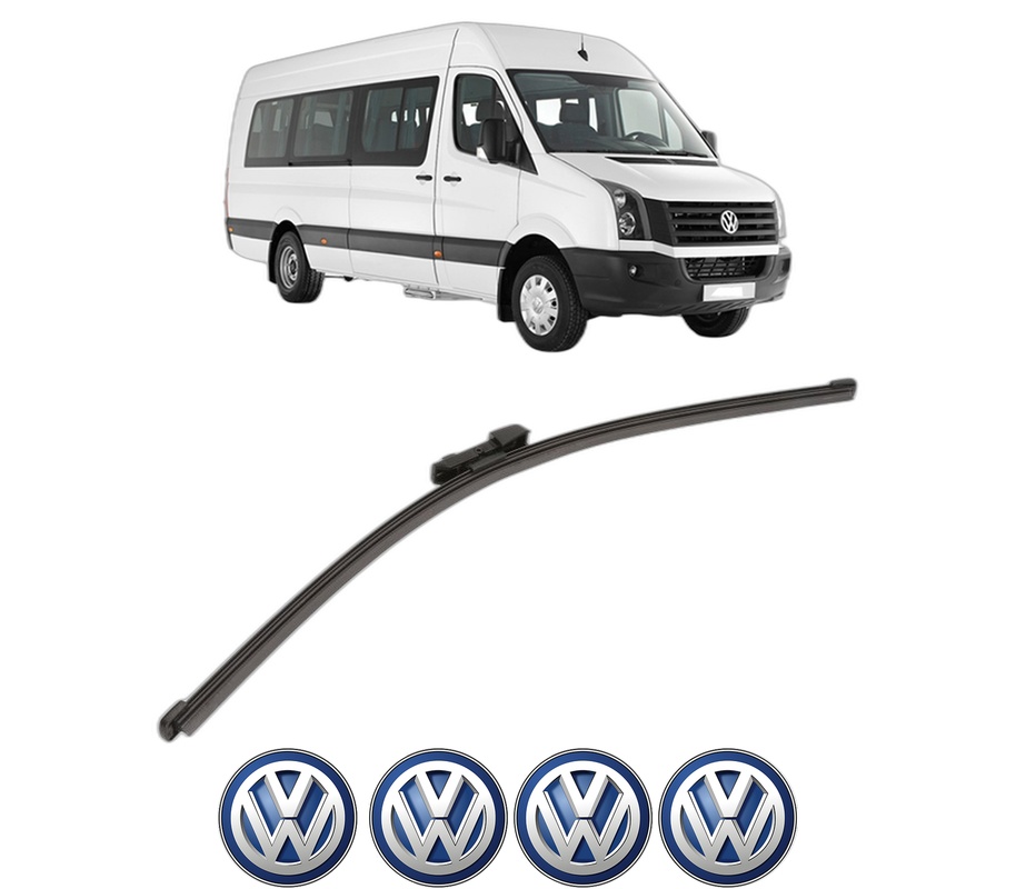 Stergator lamela spate Volkswagen CRAFTER Bus (SYI, SYJ) din 2016 - 2024, pentru luneta auto, Valeo Silencio Xtrm, din cauciuc siliconat rezistent, 4 Stickere Auto VW