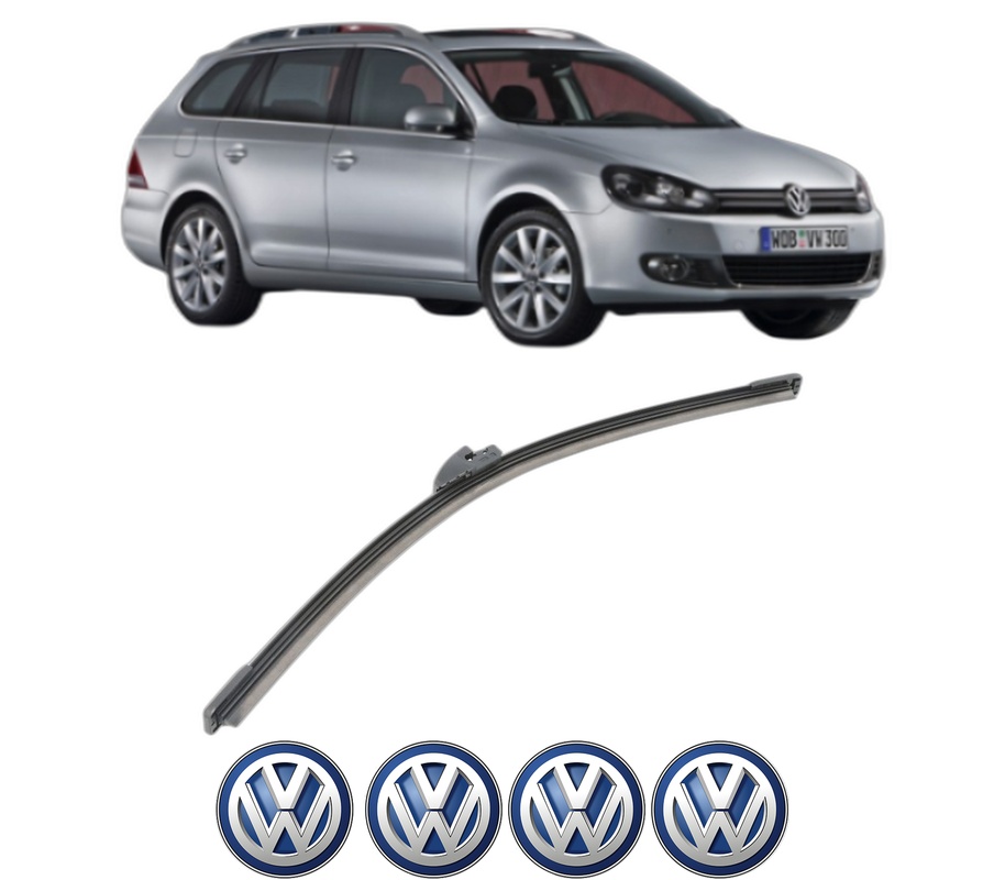 Stergator lamela spate Volkswagen GOLF VAN VI Variant (AJ5) din 2009 - 2014, pentru luneta auto, Bosch Aerotwin, din cauciuc siliconat rezistent, 4 Stickere Auto VW