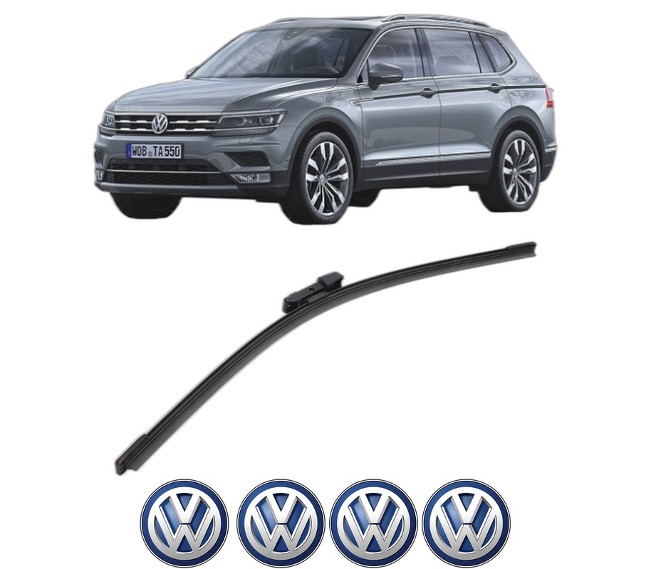 Stergator lamela spate Volkswagen TIGUAN ALLSPACE (BW2, BJ2) din 2017 - 2021, pentru luneta auto, Bosch Aerotwin, din cauciuc siliconat rezistent, 4 Stickere Auto VW