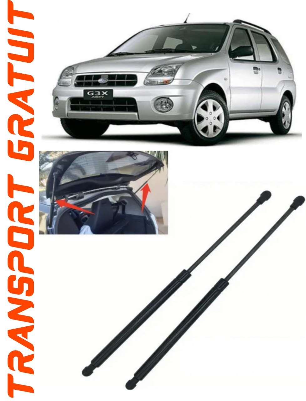 Set 2 amortizoare Haion portbagaj pentru masina Subaru Justy III