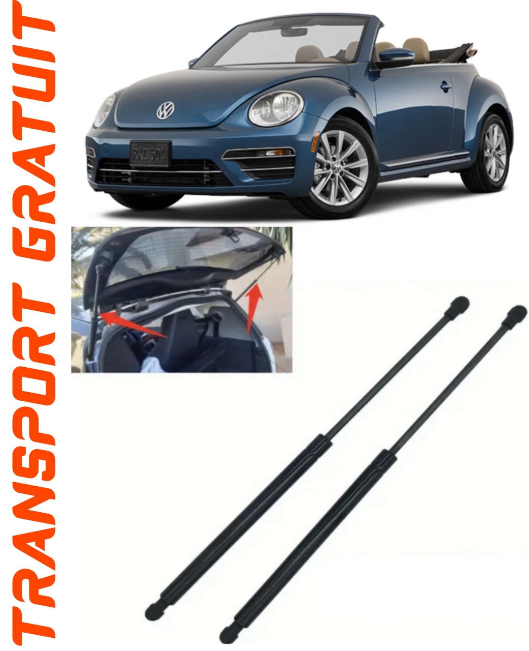 Set 2 amortizoare Haion portbagaj pentru masina VOLKSWAGEN Beetle Convertible