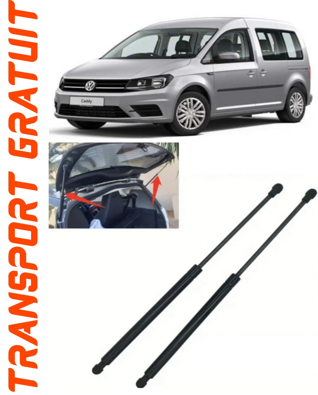 Set 2 amortizoare Haion portbagaj pentru masina VOLKSWAGEN Caddy Alltrack