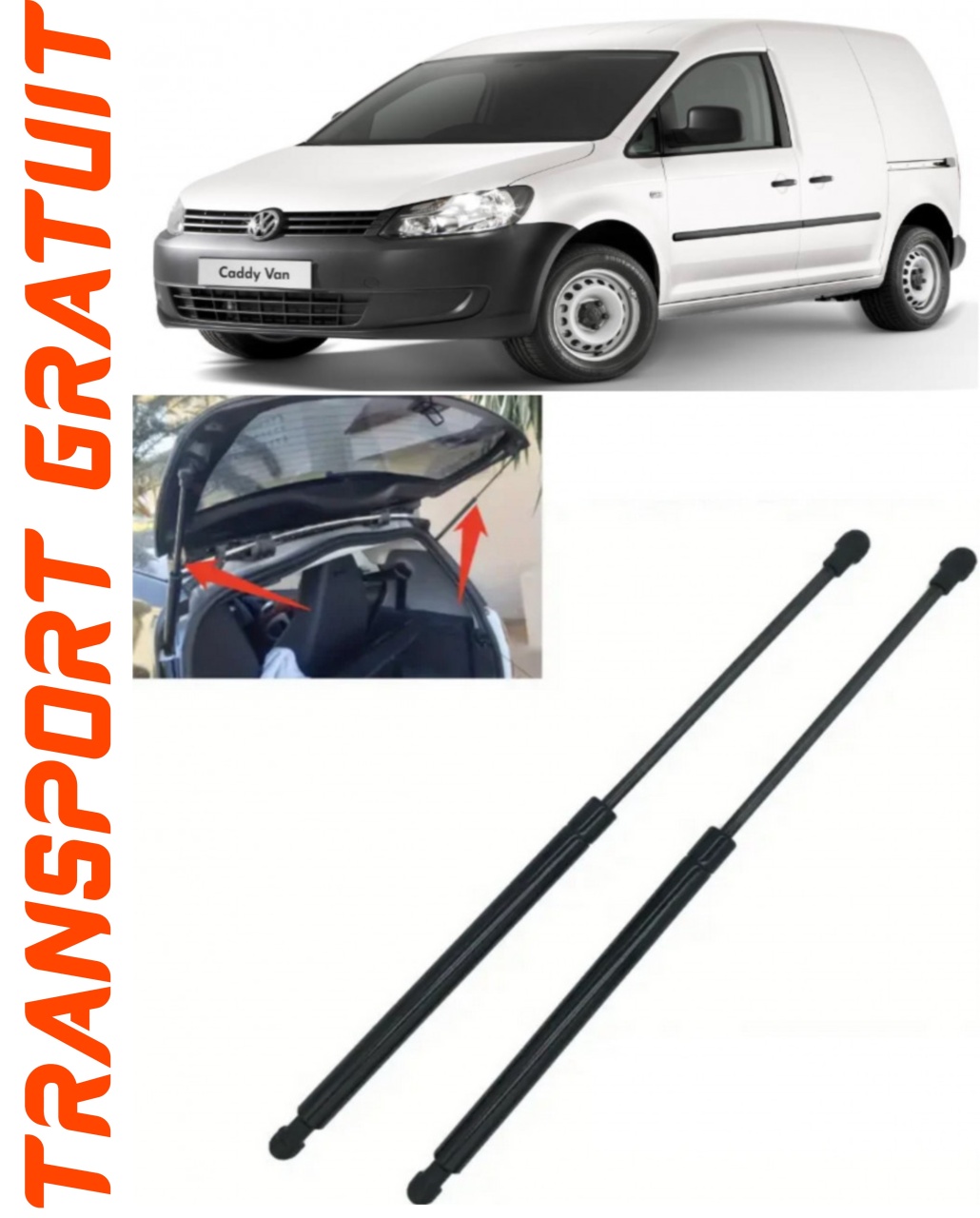 Set 2 amortizoare Haion portbagaj pentru masina VOLKSWAGEN Caddy III