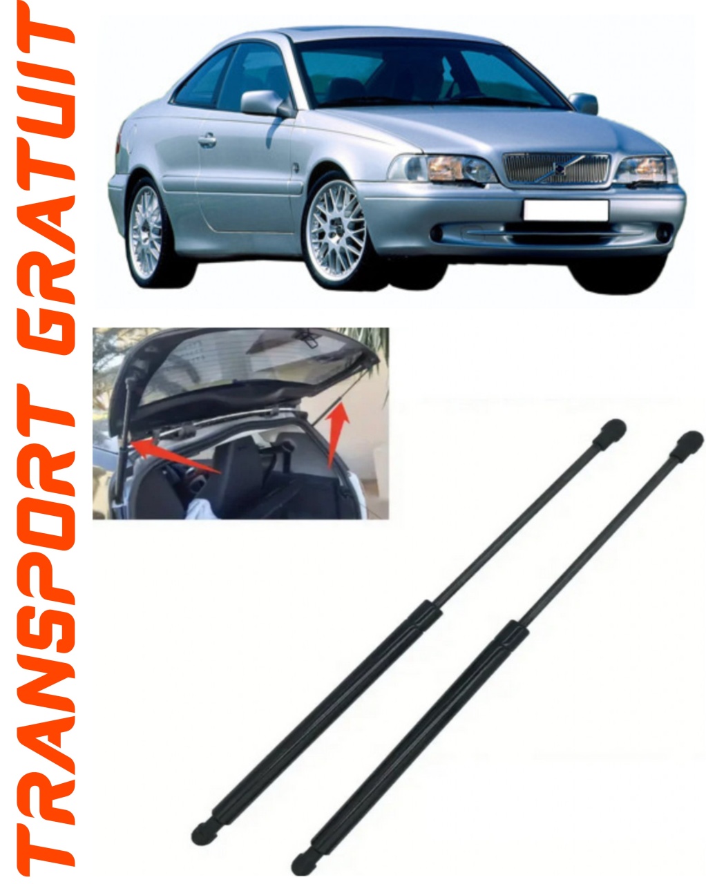 Set 2 amortizoare Haion portbagaj pentru masina Volvo C70