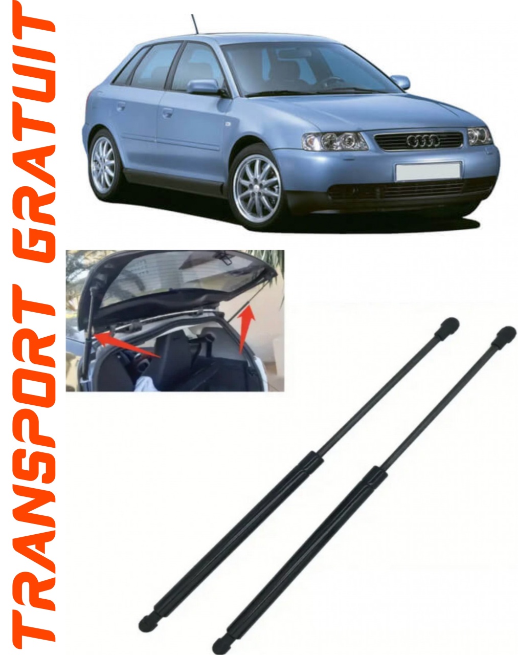 Set 2 amortizoare Haion portbagaj pentru masina AUDI A3