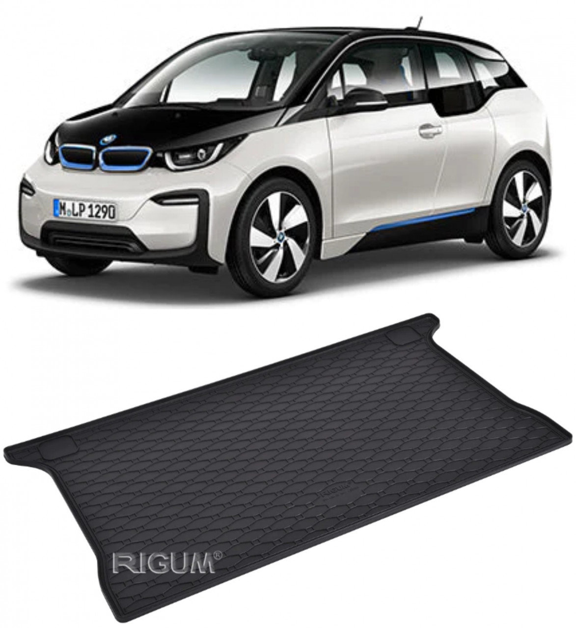 Tavita auto BMW Seria i3 2013-2022, protectie portbagaj, Cri-Flo, din cauciuc 100%, compatibil cu autoturismul BMW Seria i3