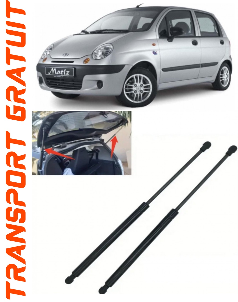 Set 2 amortizoare Haion portbagaj pentru masina Chevrolet MATIZ