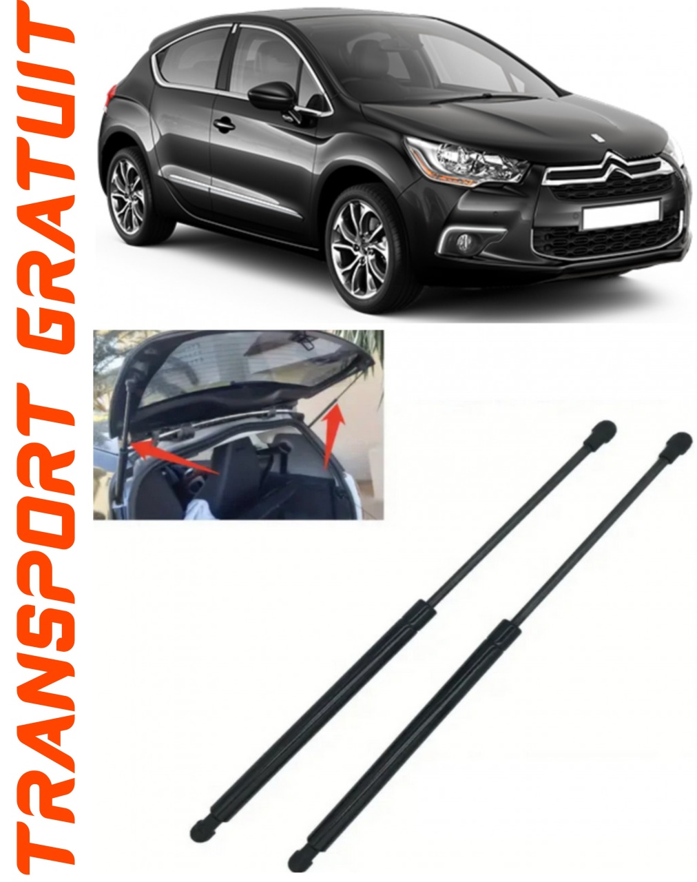 Set 2 amortizoare Haion portbagaj pentru masina Citroen Ds4
