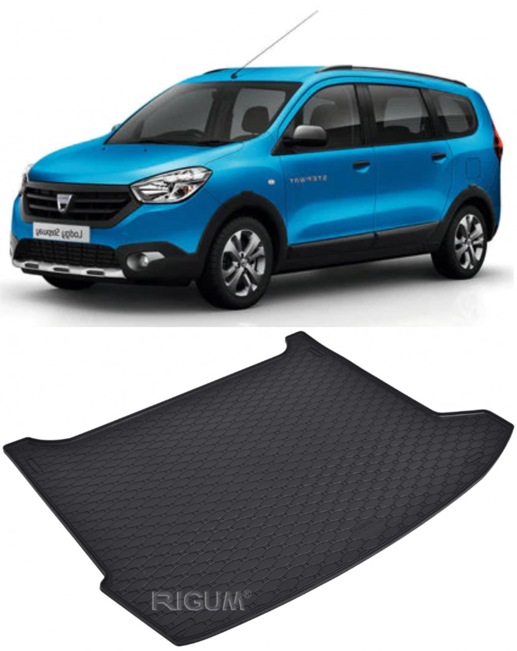Tavita auto DACIA Lodgy 5 locuri 2012-2022, protectie portbagaj, Cri-Flo, din cauciuc 100%, compatibil cu autoturismul DACIA Lodgy 5