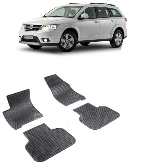 Set 4 covorase Fiat Freemont 2011-2016, din cauciuc 100%, compatibile cu autoturismul FIAT Freemont
