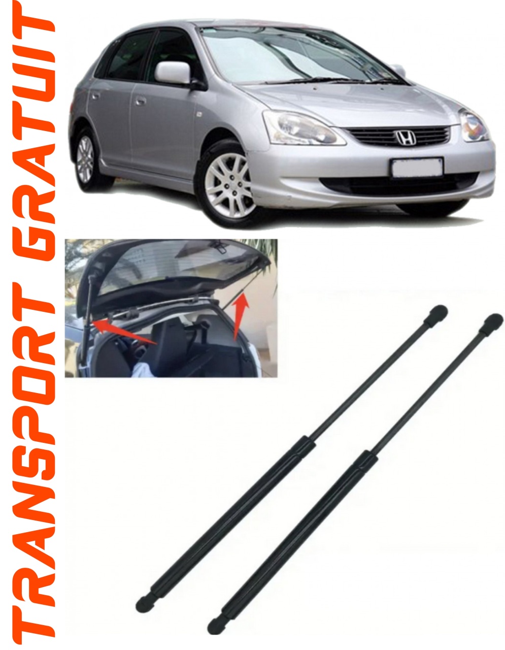 Set 2 amortizoare Haion portbagaj pentru masina Honda Civic VII