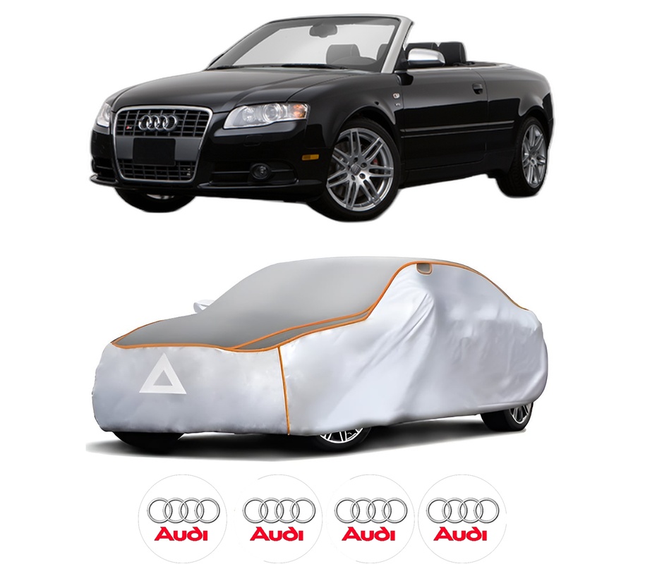 Husa Prelata Antigrindina Auto AUDI A4 B7 Convertible (8HE) din 2005-2009, Protectie auto contra intemperiilor la grindina, Waterproof, 4x Stickere auto AUDI