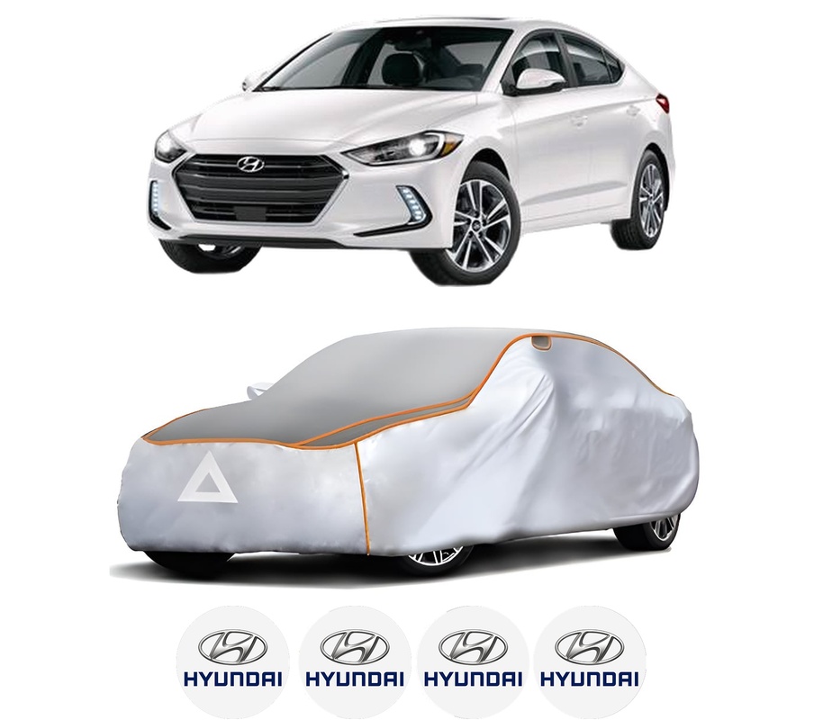 Husa Prelata Antigrindina Auto HYUNDAI ELANTRA VI Saloon (AD, ADA) din 2015-2020, Protectie auto contra intemperiilor la grindina, Waterproof, 4x Stickere auto HYUNDAI