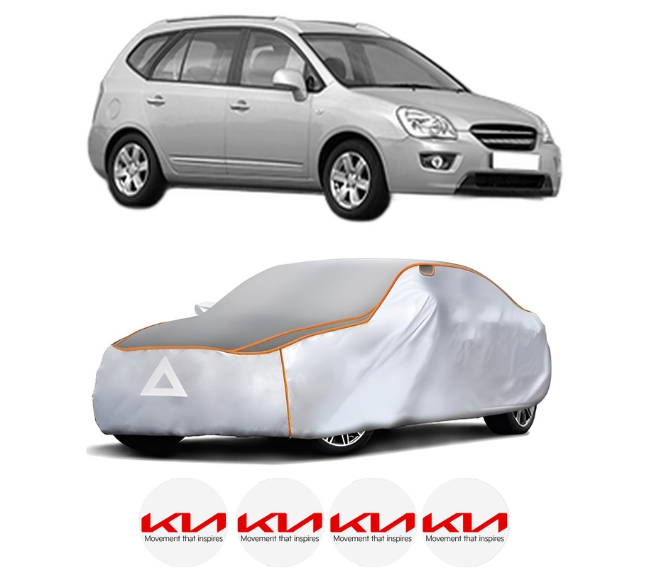 Husa Prelata Antigrindina Auto KIA CARENS III MPV (UN) din 2006-2013, Protectie auto contra intemperiilor la grindina, Waterproof, 4x Stickere auto KIA