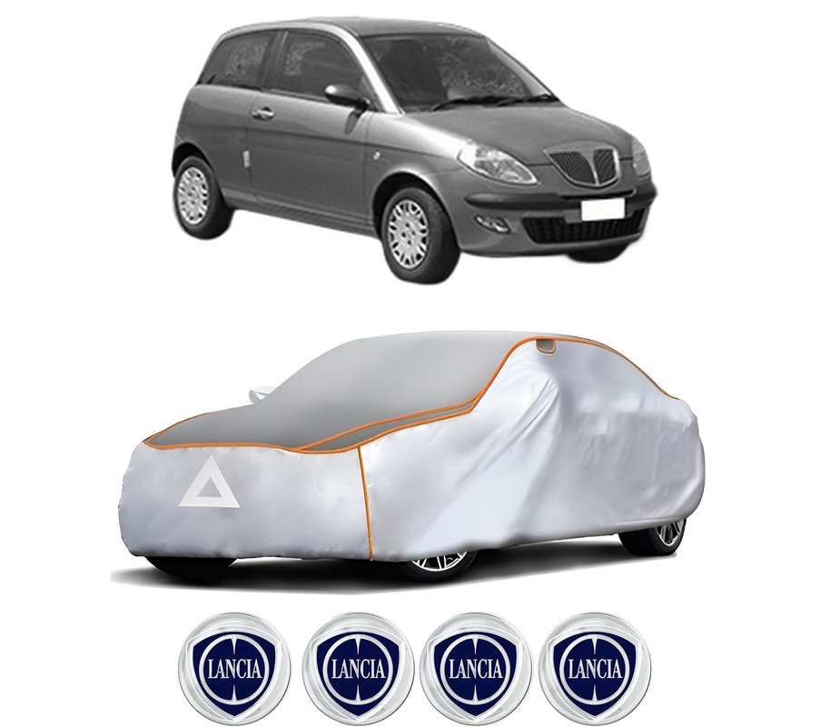 Husa Prelata Antigrindina Auto LANCIA YPSILON (843_) din 2003-2011, Protectie auto contra intemperiilor la grindina, Waterproof, 4x Stickere auto LANCIA