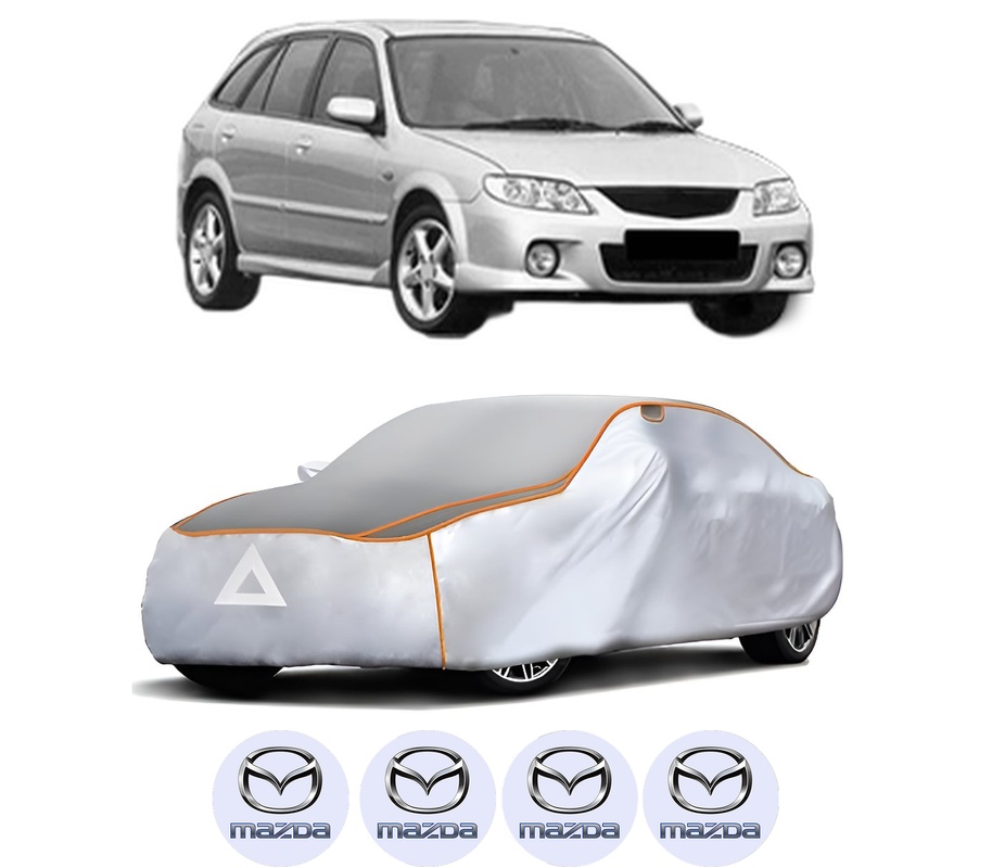 Husa Prelata Antigrindina Auto MAZDA 323 F VI Hatchback (BJ) din 1998-2004, Protectie auto contra intemperiilor la grindina, Waterproof, 4x Stickere auto MAZDA