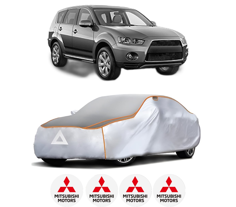 Husa Prelata Antigrindina Auto MITSUBISHI OUTLANDER III (GG_W, GF_W, ZJ, ZL, ZK) din 2012-2022, Protectie auto contra intemperiilor la grindina, Waterproof, 4x Stickere auto MITSUBISHI