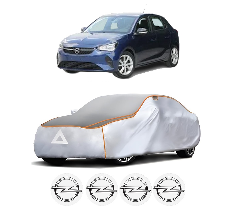 Husa Prelata Antigrindina Auto OPEL CORSA F Hatchback Van din 2019, Protectie auto contra intemperiilor la grindina, Waterproof, 4x Stickere auto OPEL
