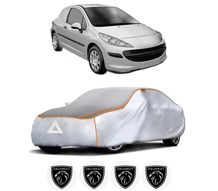 Husa Prelata Antigrindina Auto PEUGEOT 207 Hatchback Van (WA_, WC_) din 2007-2012, Protectie auto contra intemperiilor la grindina, Waterproof, 4x Stickere auto PEUGEOT
