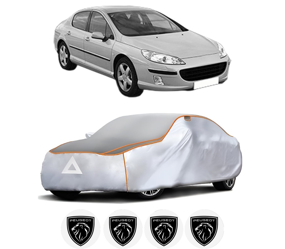 Husa Prelata Antigrindina Auto PEUGEOT 407 (6D_) din 2004-2011, Protectie auto contra intemperiilor la grindina, Waterproof, 4x Stickere auto PEUGEOT