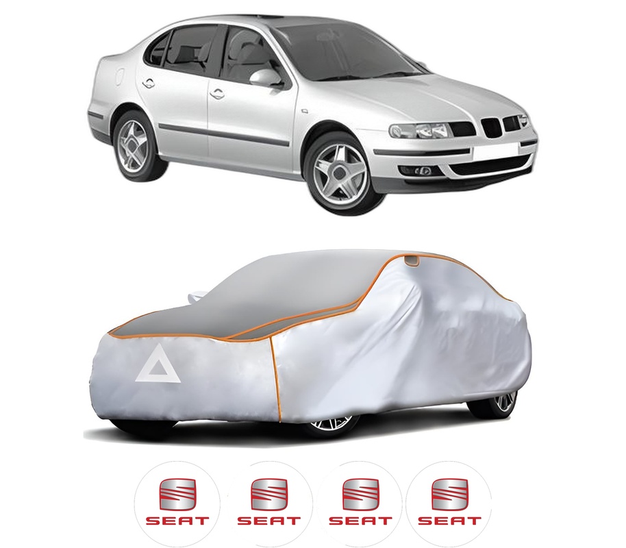 Husa Prelata Antigrindina Auto SEAT TOLEDO II (1M2) din 1998-2006, Protectie auto contra intemperiilor la grindina, Waterproof, 4x Stickere auto SEAT