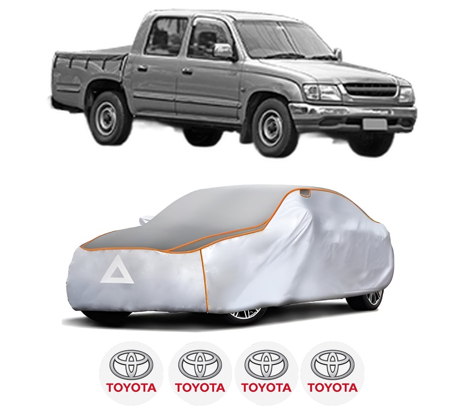 Husa Prelata Antigrindina Auto TOYOTA HILUX VI Pickup (_N1_) din 1997-2005, Protectie auto contra intemperiilor la grindina, Waterproof, 4x Stickere auto TOYOTA