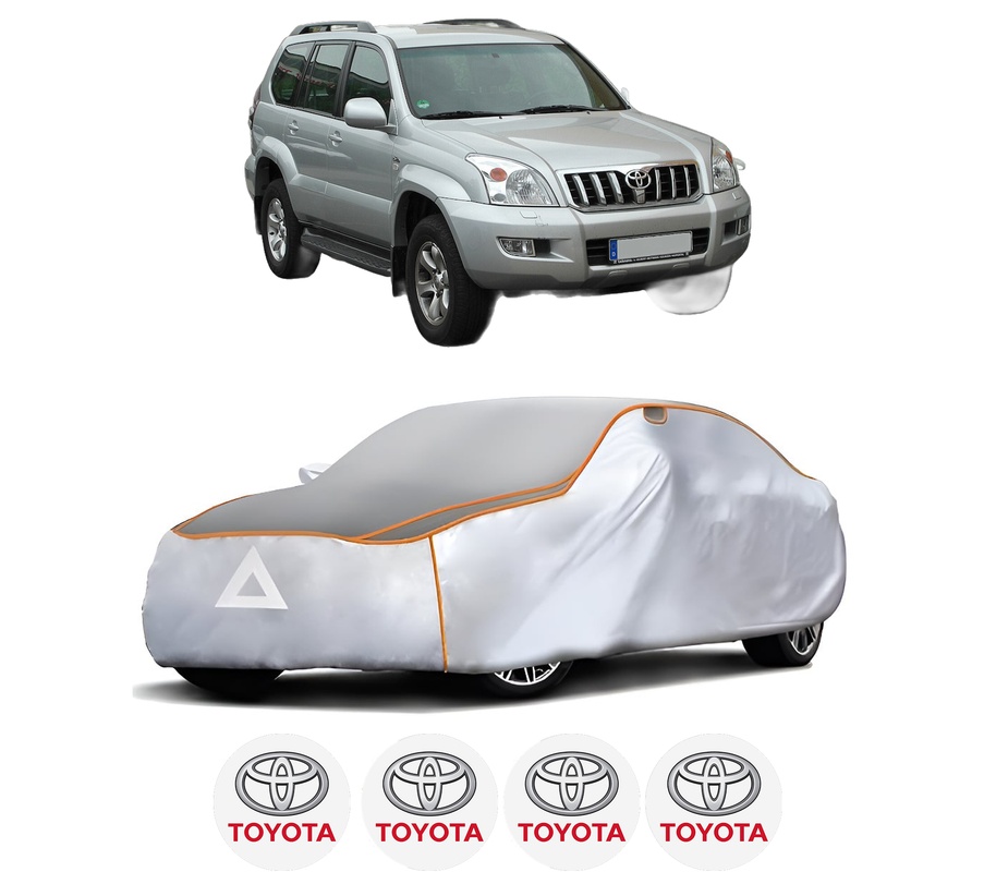 Husa Prelata Antigrindina Auto TOYOTA LAND CRUISER PRADO (_J12_) din 2002-2010, Protectie auto contra intemperiilor la grindina, Waterproof, 4x Stickere auto TOYOTA