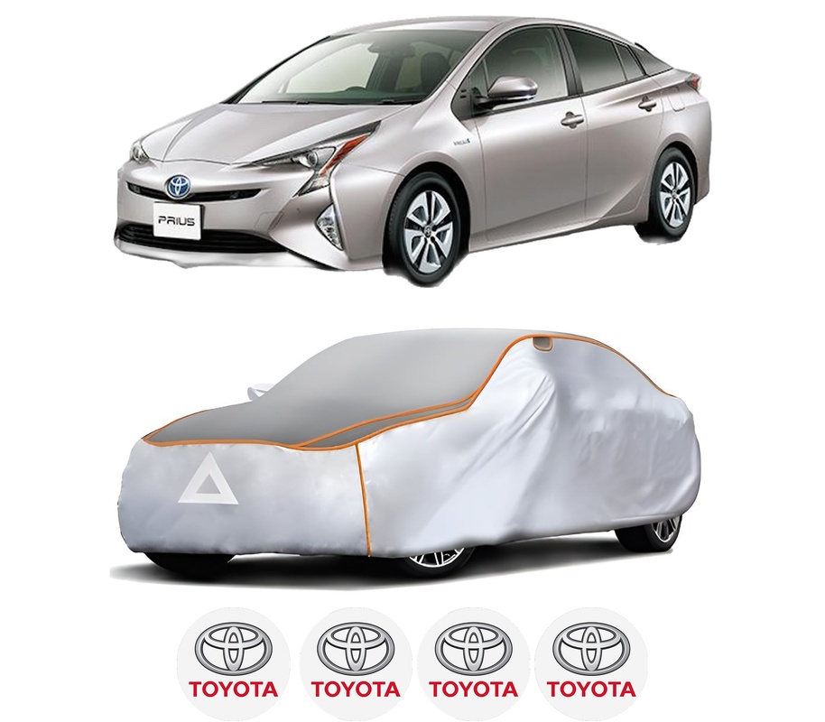 Husa Prelata Antigrindina Auto TOYOTA PRIUS (_W5_) din 2015-2022, Protectie auto contra intemperiilor la grindina, Waterproof, 4x Stickere auto TOYOTA