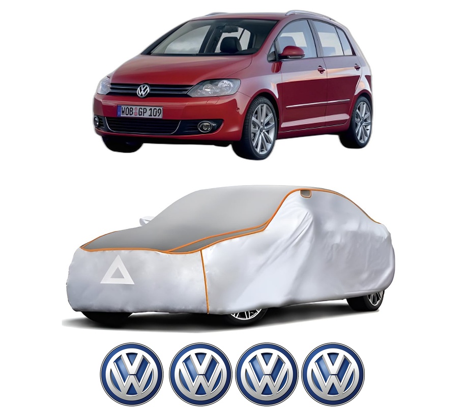 Husa Prelata Antigrindina Auto Volskwagen GOLF PLUS Van (521) din 2009-2014, Protectie auto contra intemperiilor la grindina, Waterproof, 4x Stickere auto Volskwagen