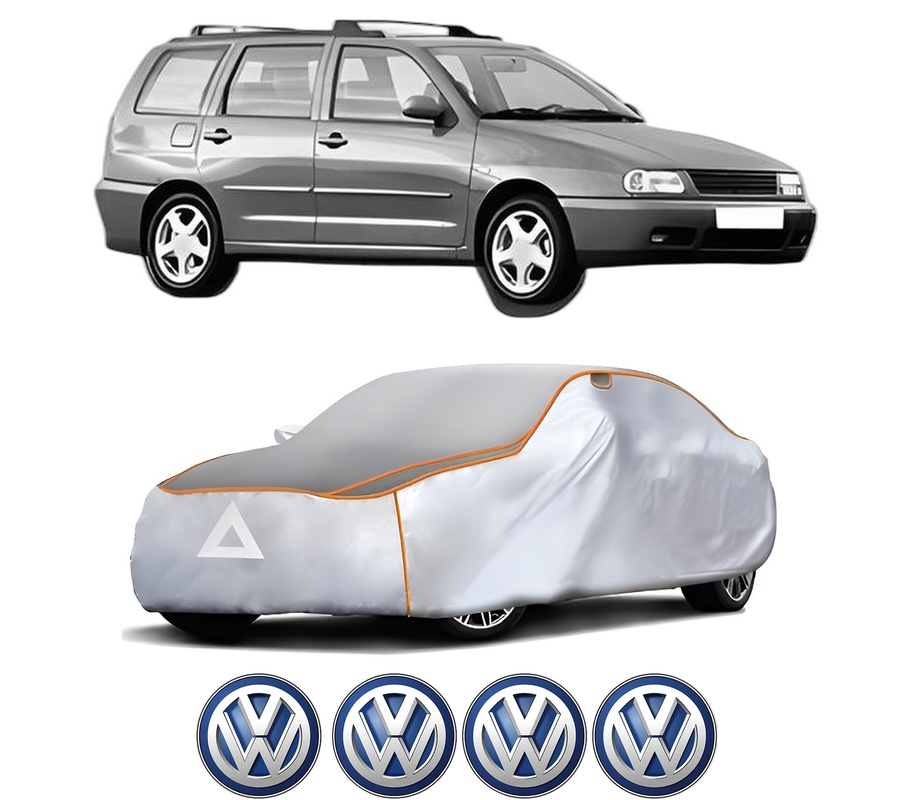 Husa Prelata Antigrindina Auto Volskwagen POLO Variant (6V5) din 1997-2001, Protectie auto contra intemperiilor la grindina, Waterproof, 4x Stickere auto Volskwagen