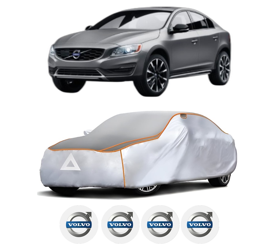 Husa Prelata Antigrindina Auto VOLVO S60 II Cross Country (134) din 2015-2018, Protectie auto contra intemperiilor la grindina, Waterproof, 4x Stickere auto VOLVO